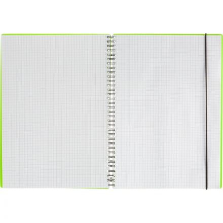 Бизнес-тетрадь Тетрадь Attache Неон А4 96л, кл.спираль, обл. тонкий пластик, цв.зеленый