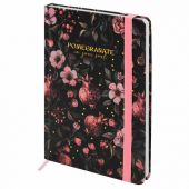 Ежедневник недатированный с резинкой А5 145х203 мм, BRAUBERG, твердый, фольга, 128 л., "Pomegranate", 116293 Ежедневник недатированный с резинкой А5 145х203 мм, BRAUBERG, твердый, фольга, 128 л., "Pomegranate", 116293