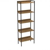 Стеллаж TI_Комус Онега-10, 5 полок, рег опоры, 675х1950мм, дуб вотан