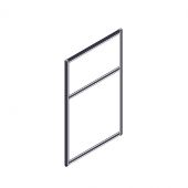 Секция комбинированной перегородки RP115SL70 Серый/Tempo 9 (графит) 700х22х1115