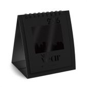 Календарь-домик настольный на гребне, 2026 г., BRAUBERG, 110х120 мм, ЧЕРНЫЙ, 117282