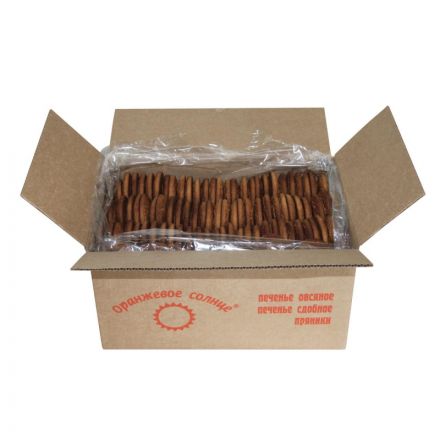 Печенье Оранжевое Солнце овсяное с добавлением шок. кус., 6кг/уп