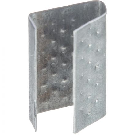 Скрепа ПП 15 мм (1000 шт./упак)  цинк ЗВП PP-ZN-15