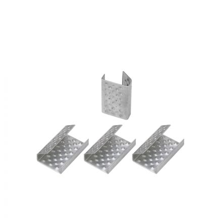 Скрепа ПП 15 мм (1000 шт./упак)  цинк ЗВП PP-ZN-15