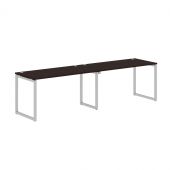 Стол 2-х местный XQWST 2870 Легно темный/Алюминий 2806х700х750