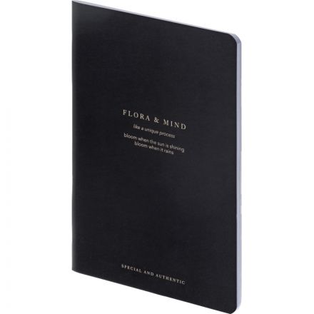 Тетрадь общая, BS, 150х210мм, 48л., клетка, скрепка. Flora, черный N4138