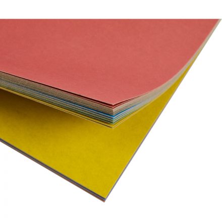 Картон цветной №1School 50л 10цвет А4 немелов ColorPics,склейка, пакет