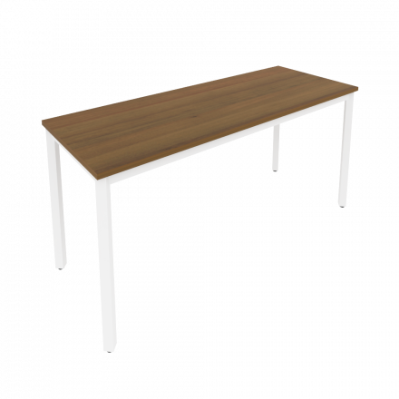 Slim Стол письменный на металлокаркасе С.СП-6.1 Орех/Белый металл 1580*600*750
