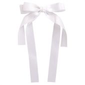 Заколка для волос зажим с бантиком, с длинными хвостиками, белый, MONTE VITA (МОНТЕ ВИТА), 457113 Заколка для волос зажим с бантиком, с длинными хвостиками, белый, MONTE VITA (МОНТЕ ВИТА), 457113