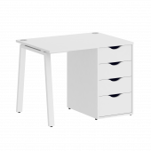 Home Office Стол письменный VR.SP-3-98.4.A Белый бриллиант/Белый металл 980*720*750 Home Office Стол письменный VR.SP-3-98.4.A Белый бриллиант/Белый металл 980*720*750