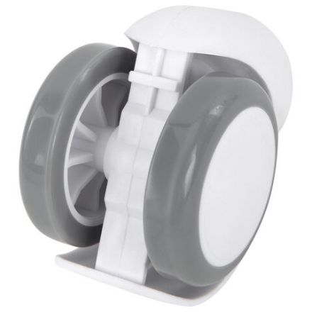 Колеса (ролики) BRABIX для кресла, прорезиненные, КОМПЛЕКТ 5 шт., шток d 11 мм, белые, в коробе, 533085