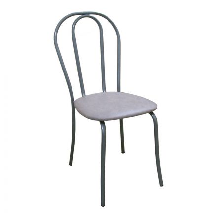 Стул для столовых UD_Вереск СМ7/6-05 карк сереб.металл, к/з серый К-03