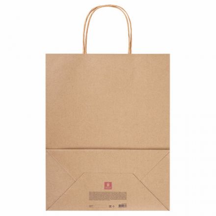 Пакет подарочный КОМПЛЕКТ 7 шт., 26x13x32 см, скретч-слой + стилус, "Heart on Kraft", ЗОЛОТАЯ СКАЗКА, 591971