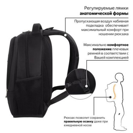 Рюкзак BRAUBERG FUNCTIONAL с отделением для ноутбука, 2 отделения, нагрудный ремешок, "Impulse", 46х16х32 см, 229875