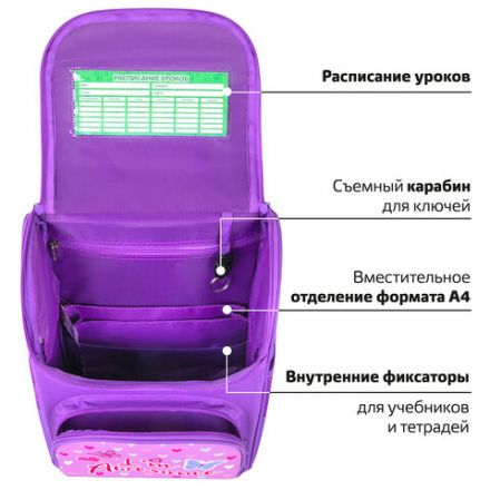 Ранец ПИФАГОР BASIC, 1 отделение, 3 кармана, эргономичная спинка, "Awesome", 35х28х18 см, 271370