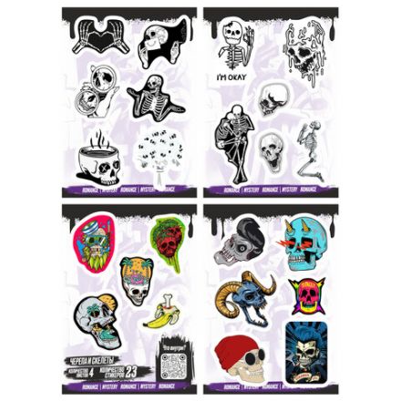 Наклейки виниловые, 21-26 шт., 4 листа, А6, "МЕМЫ", АССОРТИ, NALEPKING