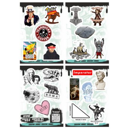 Наклейки виниловые, 21-26 шт., 4 листа, А6, "МЕМЫ", АССОРТИ, NALEPKING