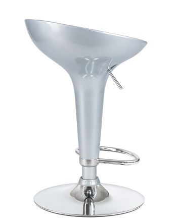 Набор 2 шт Стул барный DOBRIN BOMBA, серебряный металлик