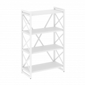 Loft Стеллаж на регулируемых опорах-4 полки VR.L-MST.O-4.8 Белый бриллиант/Белый металл 800*400*1280