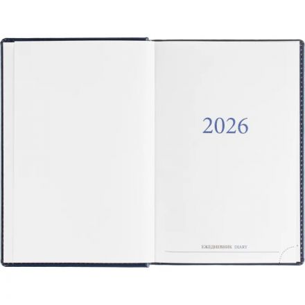 Ежедневник датированный 2026, синий, А5, 148x218 мм, 352 стр,АТТАСНЕ Agenda
