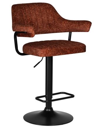 Набор 2 шт Стул барный DOBRIN CHARLY BLACK, терракотовый твид (LEO56)