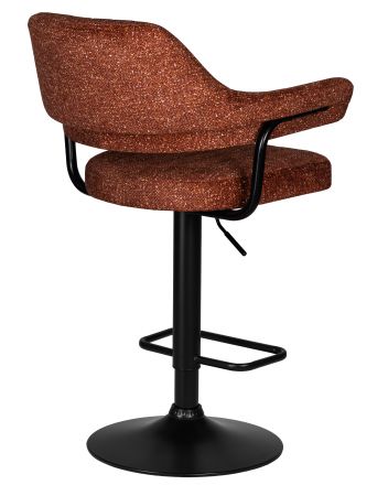 Набор 2 шт Стул барный DOBRIN CHARLY BLACK, терракотовый твид (LEO56)
