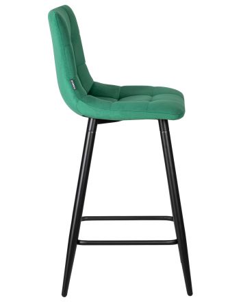 Набор 2 шт Стул полубарный DOBRIN OLIVIA, черные матовые ножки, зелёный велюр (108-64) Набор 2 шт Стул полубарный DOBRIN OLIVIA, черные матовые ножки, зелёный велюр (108-64)