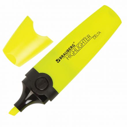 Набор текстовыделителей BRAUBERG 4 шт., АССОРТИ, "DELTA", линия 1-5 мм, 151727