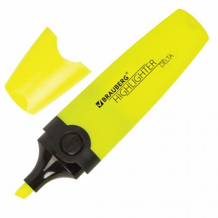 Набор текстовыделителей BRAUBERG 4 шт., АССОРТИ, "DELTA", линия 1-5 мм, 151727