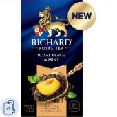 Чай Richard Royal Peach & Mint черный,ароматизированный, 25шт/уп