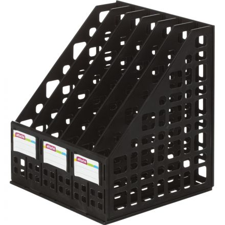 Вертикальный накопитель для бумаг Attache сборный черный 6 отделений