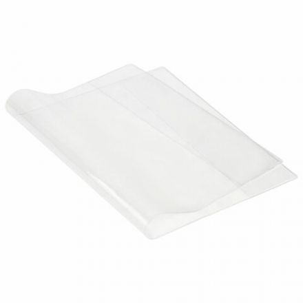 Обложка ПП для тетрадей и дневников, 40 мкм, 210х350 мм, прозрачная, 18.01