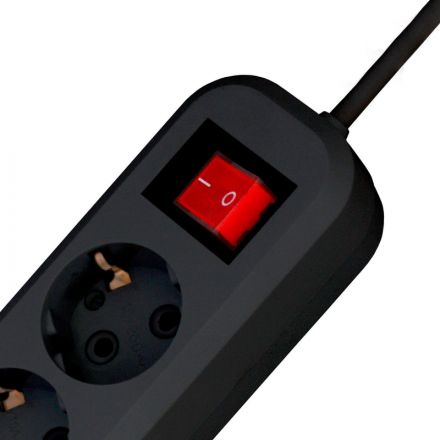 Сетевой фильтр Progix SF4PB10 4р/10м черный, 3х0,75мм, 10А/2000Вт