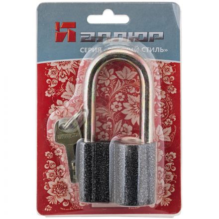 Замок навесной УЗК Аллюр ВС2-27-01С (55xd=10x58)алюм антич/сереб(дл.д/3кл)