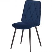 Стул Комус Мебель FRANK велюр, 47х54х86, Blue (синий)