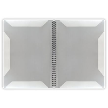 Папка-тетрадь для нот А4, 20 вкладышей на 40 страниц, на гребне, пластик, БЕЛАЯ, BRAUBERG, 404644