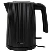 Чайник BRASSON (БРАССОН) KT-561, 1,7 л, 2200 Вт, пластик, подсветка, индикатор уровня воды, черный, 455191