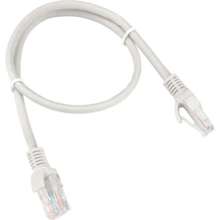 Патч-корд LSZH UTP Cablexpert кат.5e, 0.5м, литой, многожильный (серый)