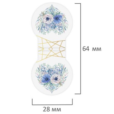 Закладки для книг МАГНИТНЫЕ, "FLOWERS", набор 6 шт., 32х28 мм, BRAUBERG, 113168