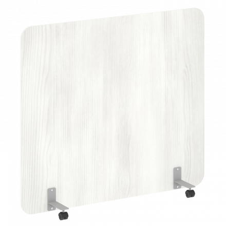 R-line Перегородка на металлических опорах, на роликах DP.R-160-140 Снежная патина/Серый металл 1600*18*1400