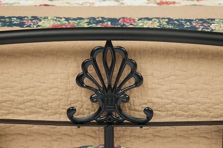 Кровать РУМБА (AT-203)/ RUMBA дерево гевея/металл, 90*200 см (Single bed), красный дуб/черный