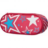 Пенал №1School Звезды ткань, резинки на клапане, 210x85x50 мм, ПМК 23-20