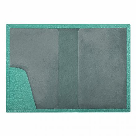 Обложка для паспорта натуральная кожа флоттер, кожаный уголок, мятная, BRAUBERG, 238862 Обложка для паспорта натуральная кожа флоттер, кожаный уголок, мятная, BRAUBERG, 238862