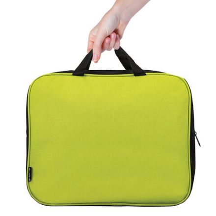 Папка на молнии с ручками STAFF EVERYDAY А4, 1 отделение, полиэстер, 80 мм, зеленая, 270742