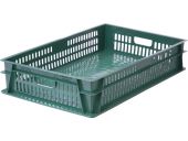 Ящик 740х465х145 дно сплошное стенки перфорированные  зелёный