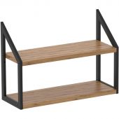 Полка TI_настен/настоль Комус Онега-8 150х450 мет чер/ЛДСП дуб вотан