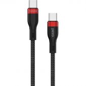 Кабель USB PERO DC-10 PD Type-C to Type-C, 5A, 100W, 1.5m, Black
