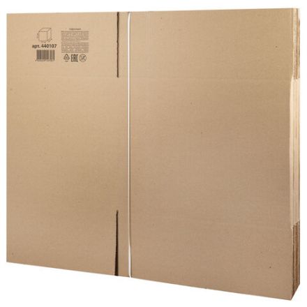 Гофрокороб, длина 500 мм х ширина 370 мм х высота 370 мм, марка Т22, профиль В, FEFCO 0201 / ГОСТ, исполнение А, 440107