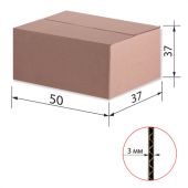 Гофрокороб, длина 500 мм х ширина 370 мм х высота 370 мм, марка Т22, профиль В, FEFCO 0201 / ГОСТ, исполнение А, 440107