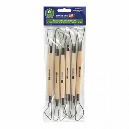 Стеки-петли для моделирования из дерева и металла, НАБОР 6 шт., BRAUBERG ART, 271168 Стеки-петли для моделирования из дерева и металла, НАБОР 6 шт., BRAUBERG ART, 271168